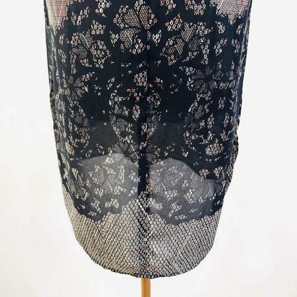 DANIEL RAINN Women Sleeveless Pullover Round Neck Semi Sheer Shirt Size Small - Picture 10 of 14